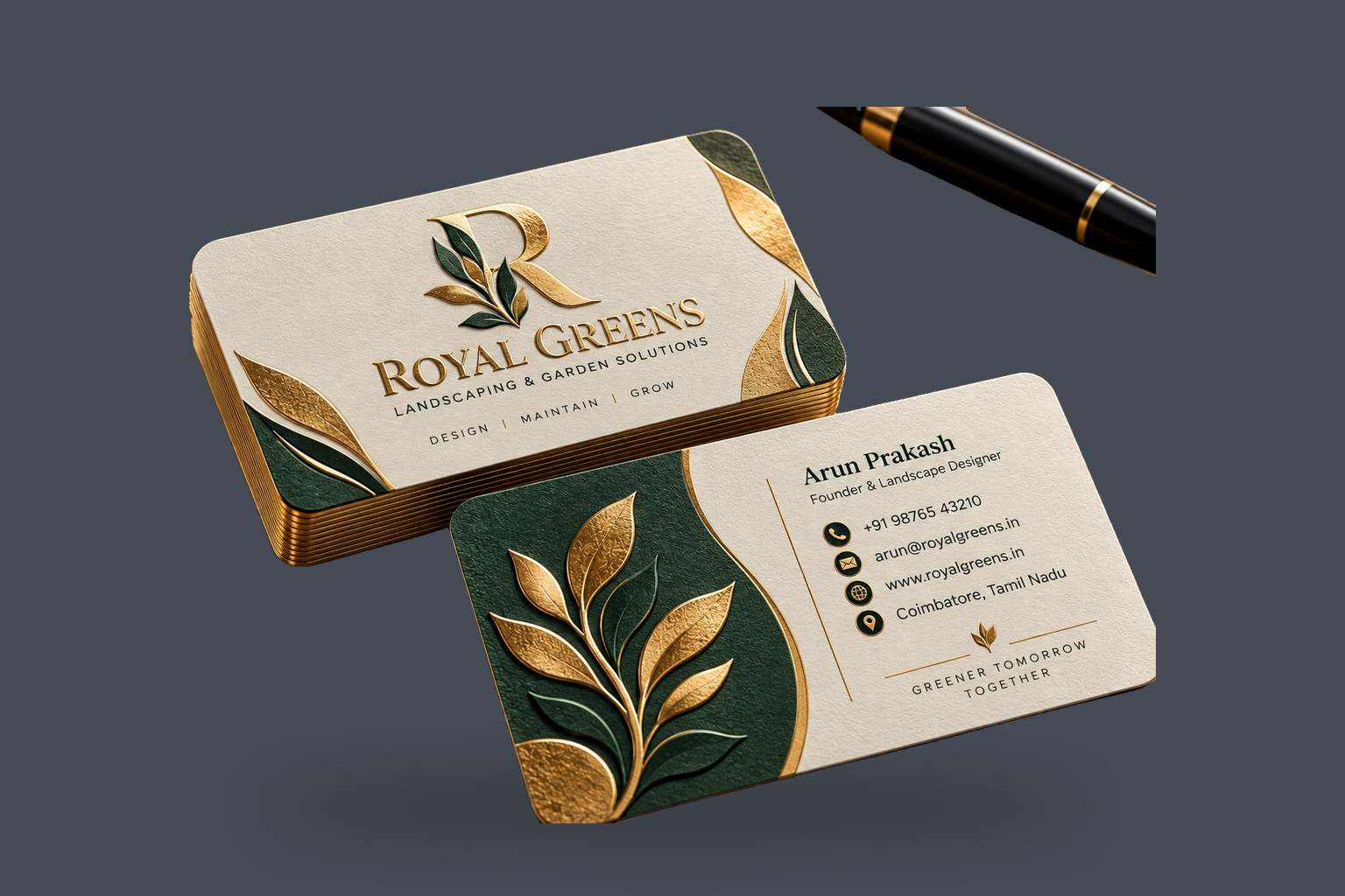Raised Foil Visiting Cards