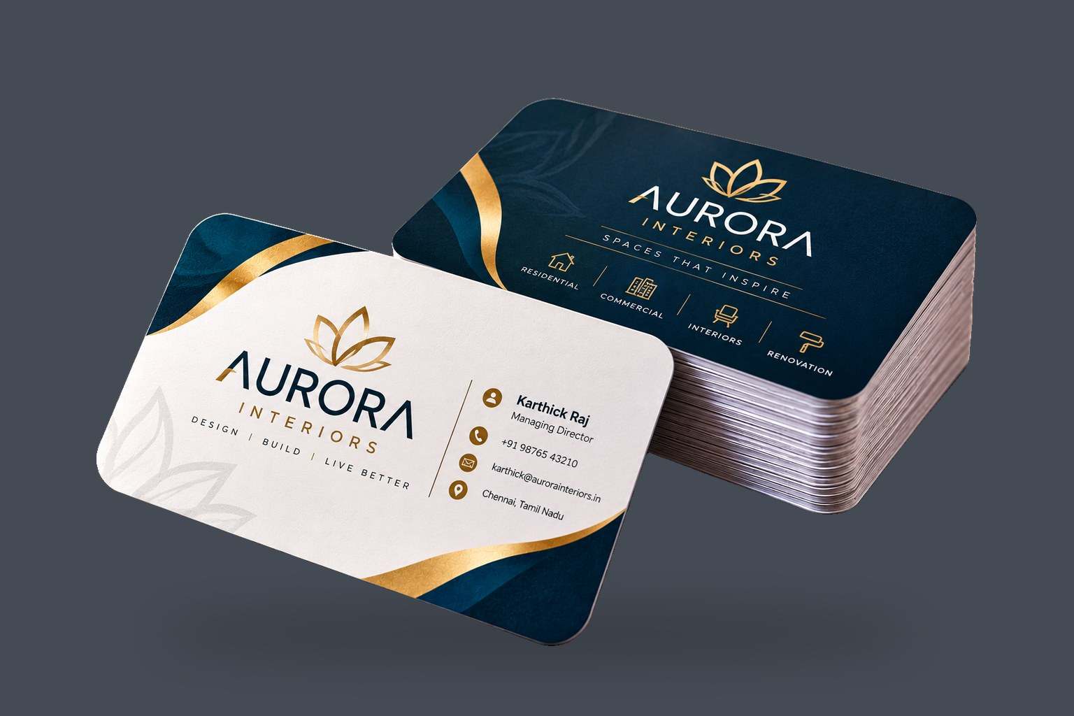 Rounded Corner Visiting Cards